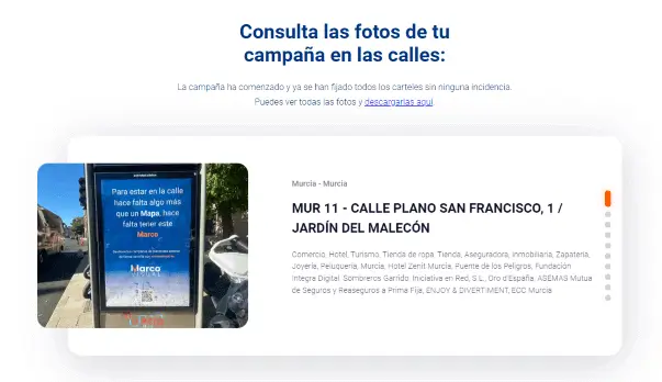 Seguimiento online de una campaña de publicidad exterior